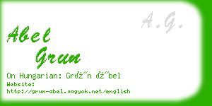 abel grun business card